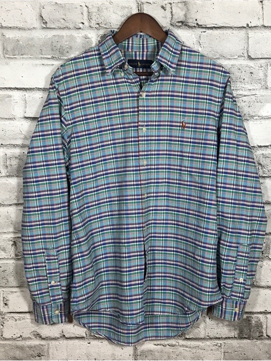 Ralph Lauren Other - Ralph Lauren Men’s Blue and Green Plaid Button-Down Shirt